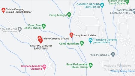 daftar lokasi cidahu camping ground
