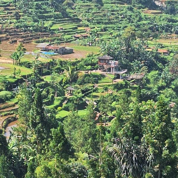 view camp nusantara dari camping ground Lembah Aren Mas Cidahu