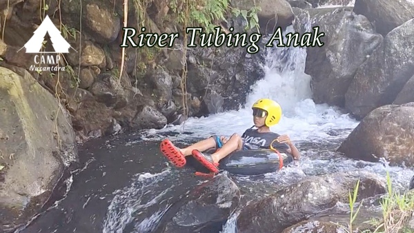 river tubing anak di camp nusantara cidahu sukabumi