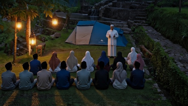 kajian ringan dan kultum di Camp Nusantara Cidahu