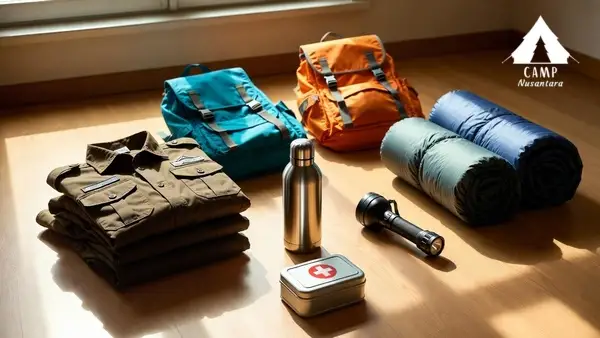 Daftar perlengkapan kemah anak SD lengkap mulai dari seragam pramuka tas ransel dan peralatan tidur