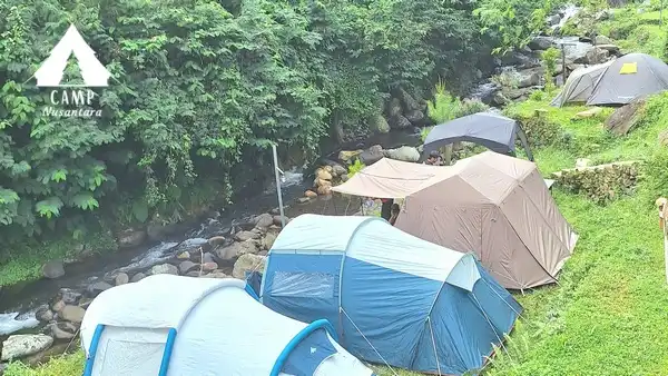camping riverside camp nusantara sukabumi